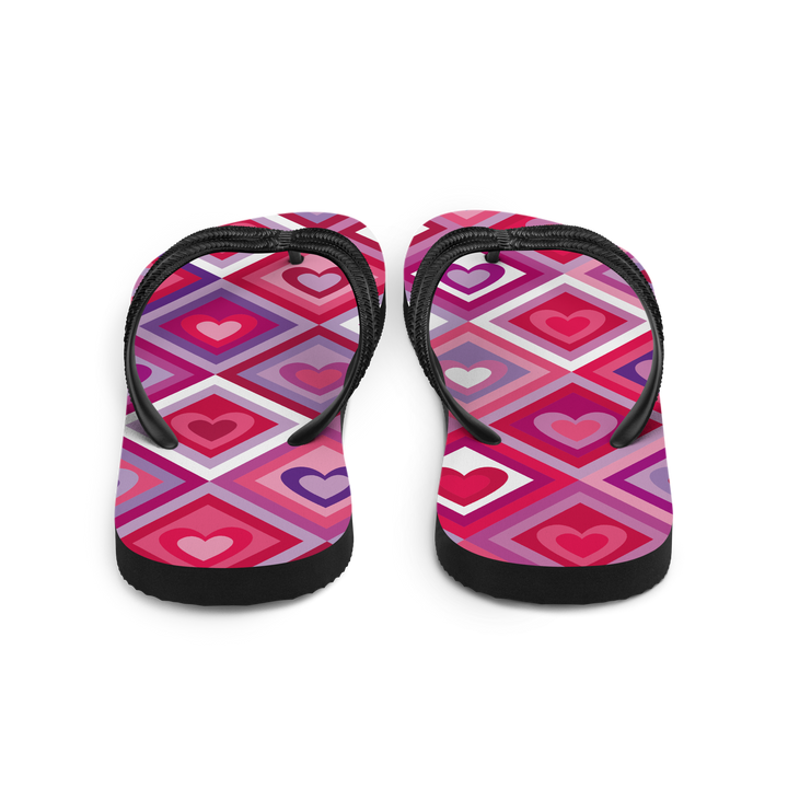 Valantomode | Women's Heart-Print Beach Flip-Flops