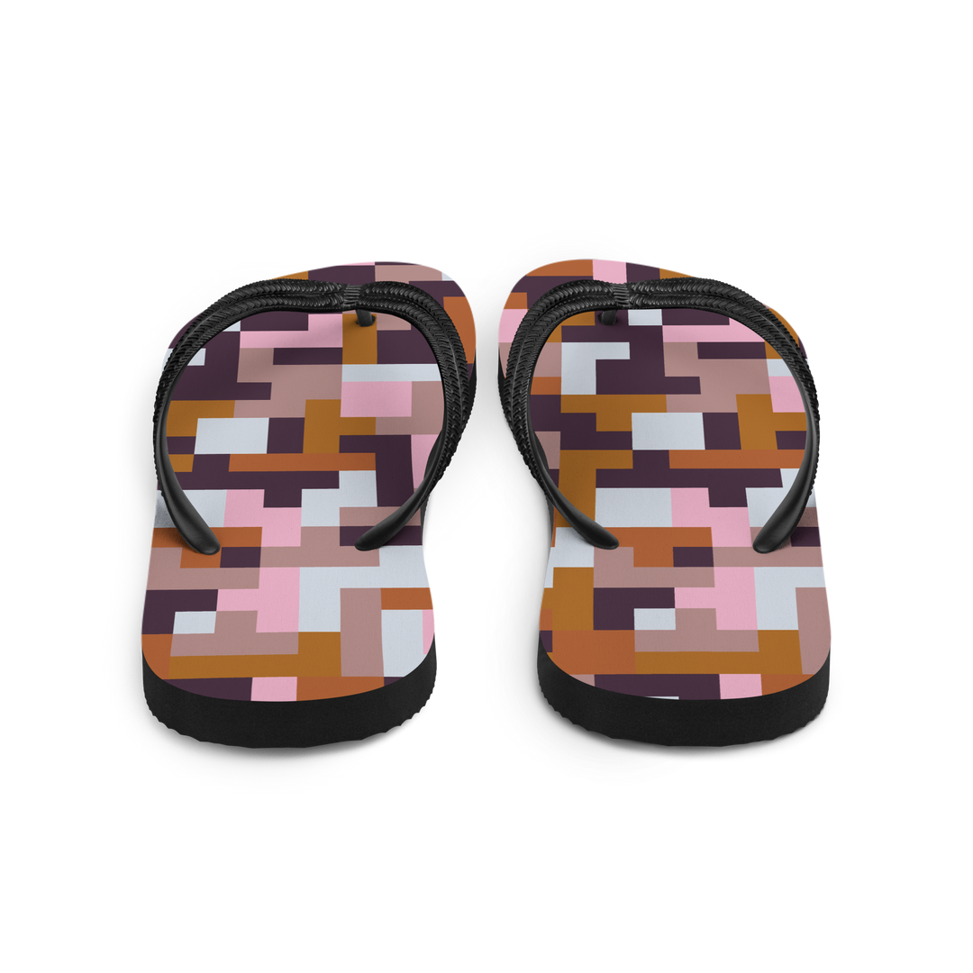 Valantomode | Women's Retro Mosaic Beach Flip-Flop Sandals
