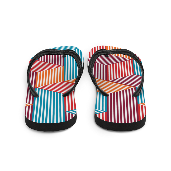 Valantomode | Women's Prism Flip-Flops - Colorful Beach Sandals