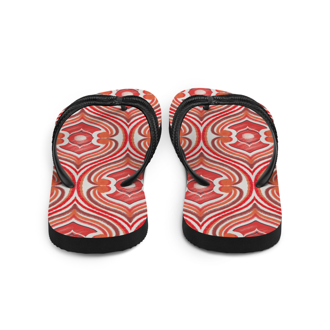 Valantomode | Women's Fiesta Flame Flip-Flops - Beach Sandals