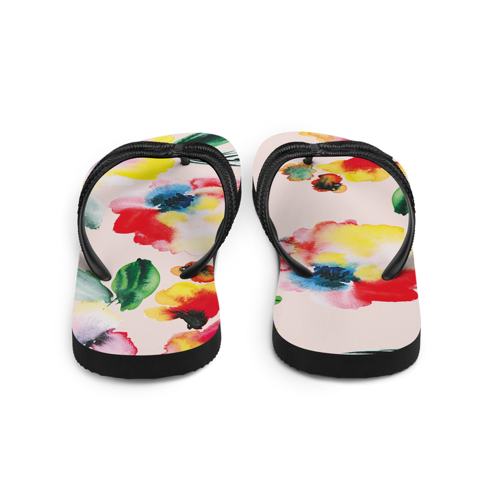 Valantomode | Women's Floral Flip-Flops - Beach Sandals