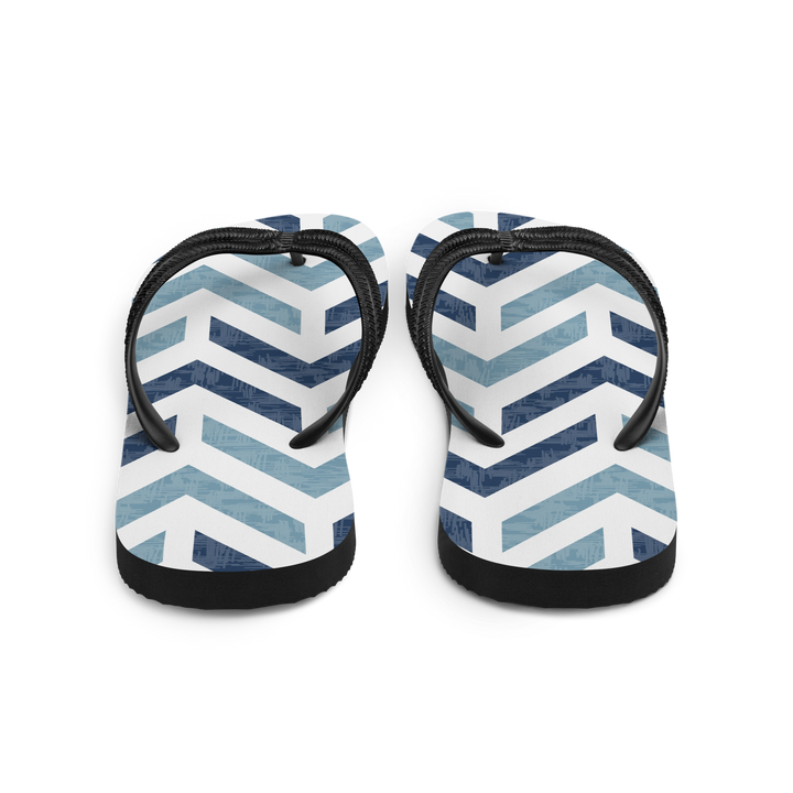 Valantomode | Women's Chevron Flip Flops - Cushioned Beach Sandals
