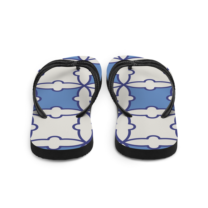 Valantomode | Women's Azure Mosaic Flip-Flops - Beach Sandals