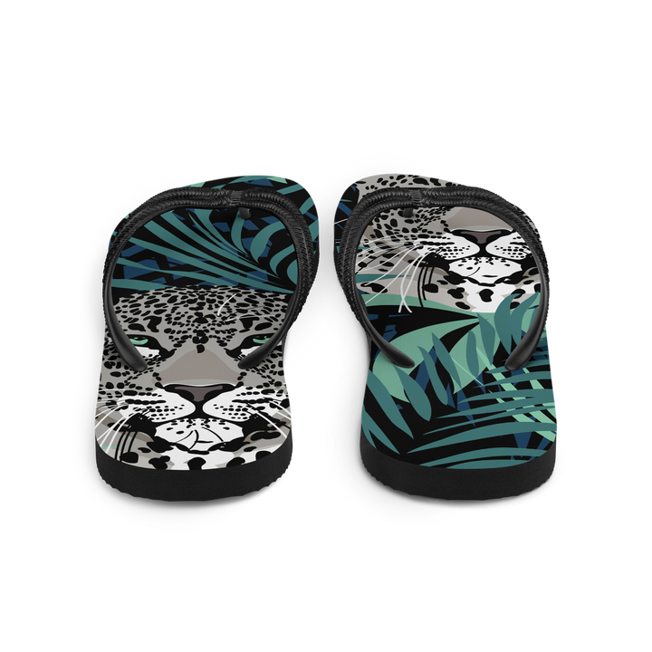 Valantomode | Women's Jungle Print Flip-Flops - Beach Sandals