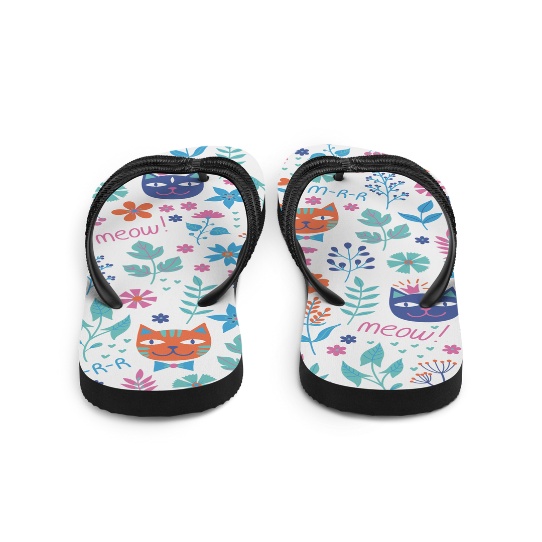 Valantomode | Women's Kitten Flip-Flops — Cute Garden Summer Sandals