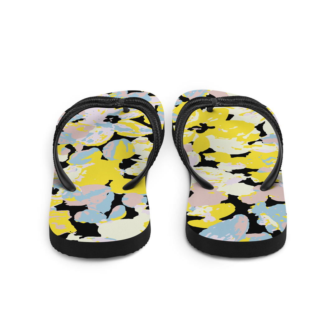 Valantomode | Women's Lemon Print Flip-Flops, Cushioned Summer Sandals