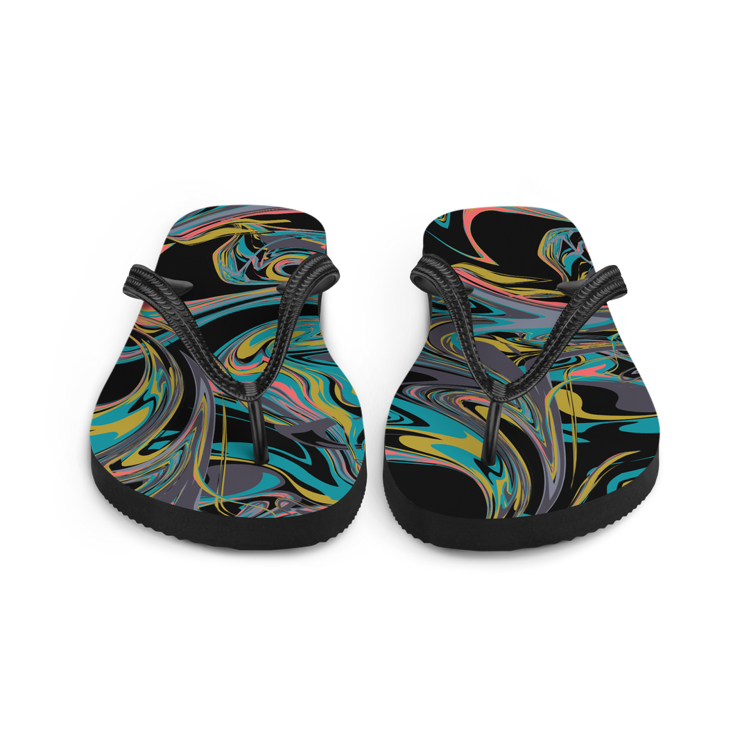 Valantomode | Women's Electric Swirl Beach Flip-Flops
