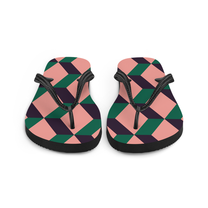 Valantomode | Women's Geometric Flip-Flops - Beach Comfort Sandals