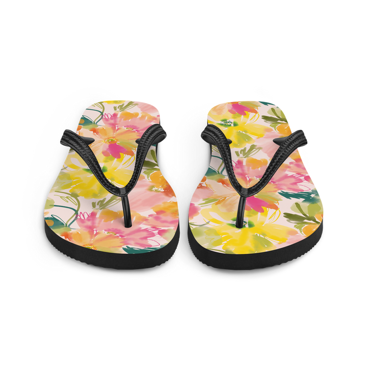 Valantomode | Women's Blossom Joy Floral Beach Flip-Flops