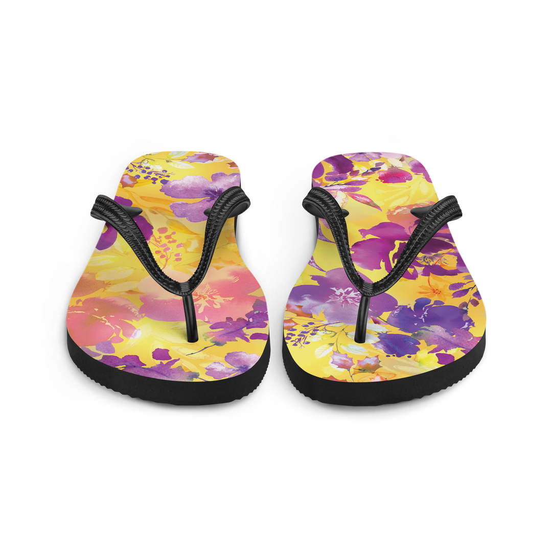 Valantomode | Women's Floral Sunrise Flip-Flops