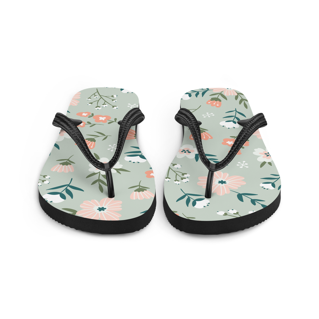 Valantomode | Women's Garden Floral Flip-Flops - Cushioned Comfort