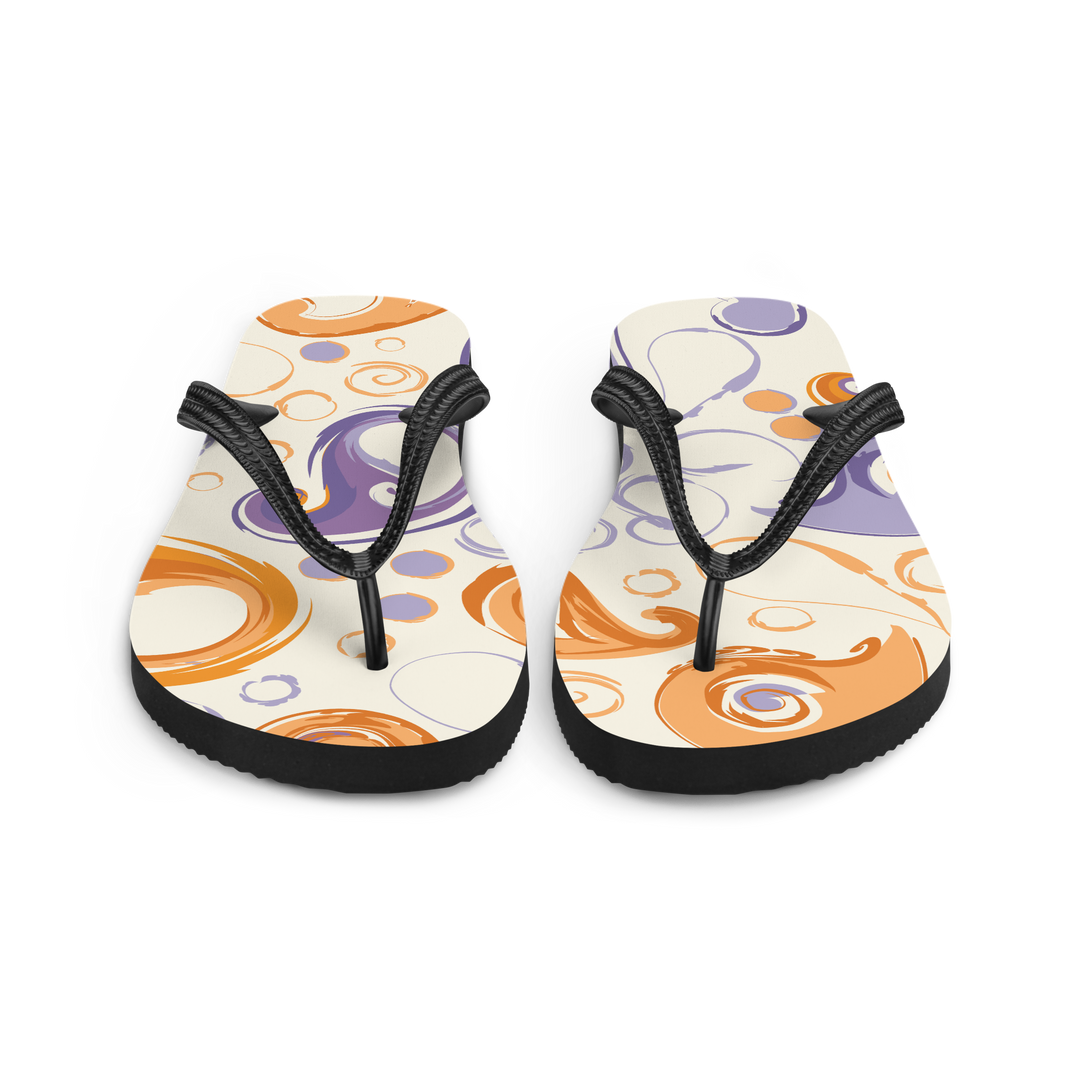 Valantomode | Women's Sunset Swirl Comfort Beach Flip-Flops
