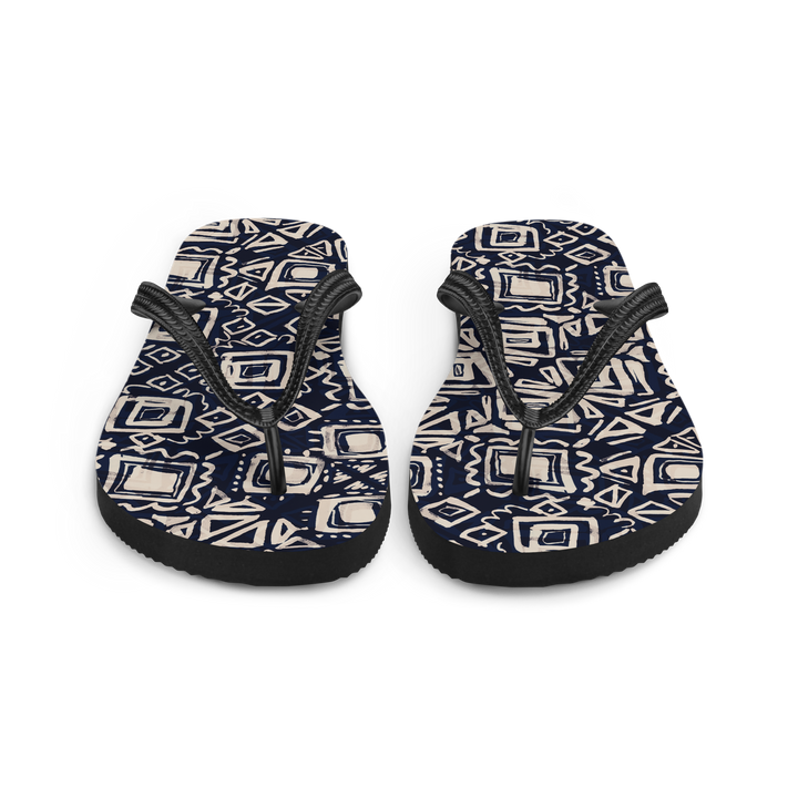 Valantomode | Women's Flip-Flops: Midnight Mosaic Beach Sandals