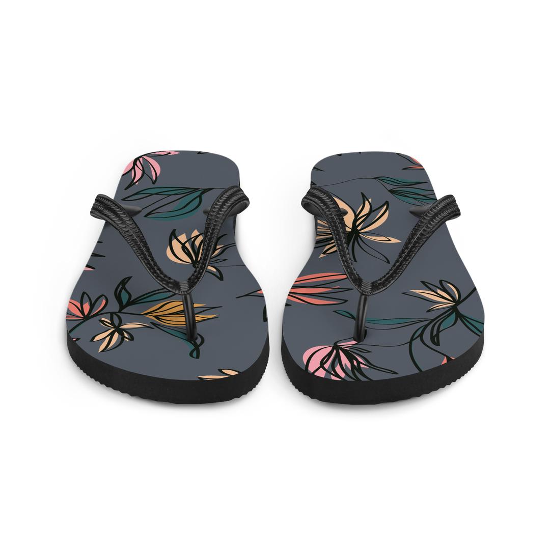 Valantomode | Women's Mystic Petals Floral Flip-Flops Comfy Sandals
