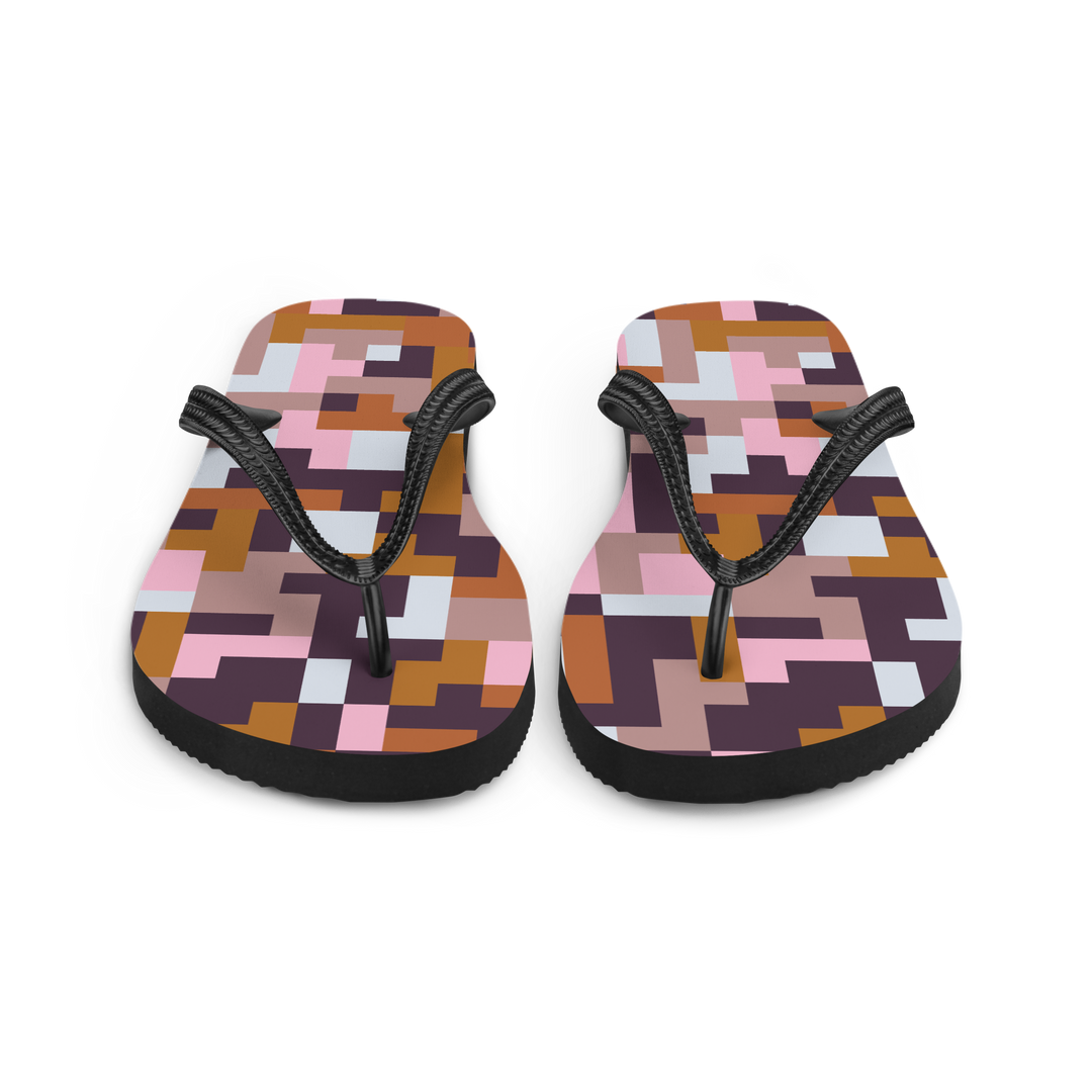 Valantomode | Women's Retro Mosaic Beach Flip-Flop Sandals