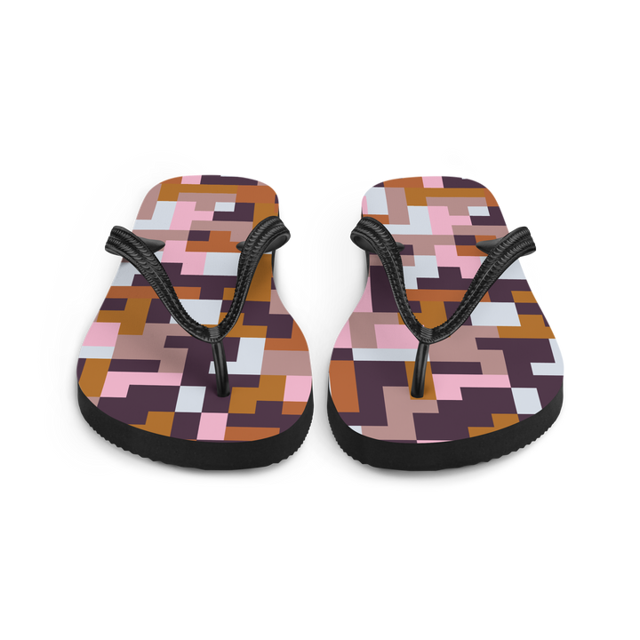 Valantomode | Women's Retro Mosaic Beach Flip-Flop Sandals