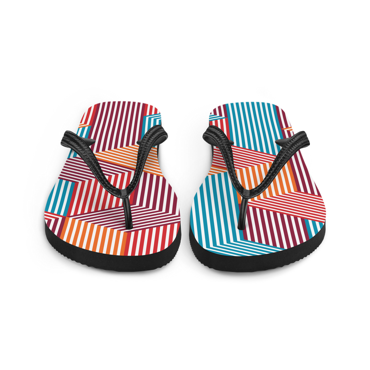 Valantomode | Women's Prism Flip-Flops - Colorful Beach Sandals
