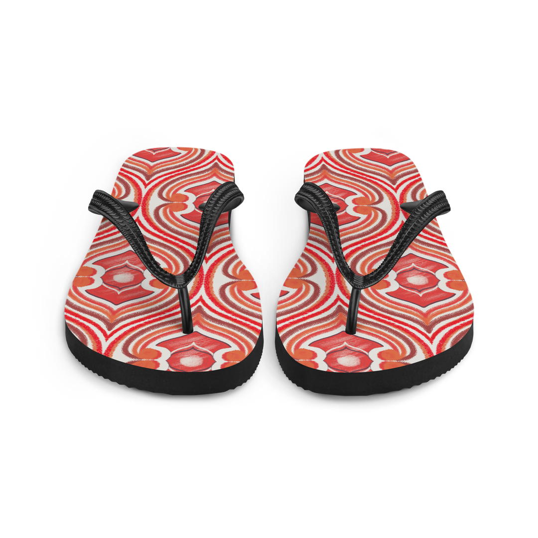 Valantomode | Women's Fiesta Flame Flip-Flops - Beach Sandals