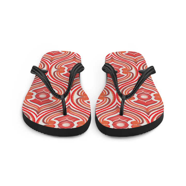 Valantomode | Women's Fiesta Flame Flip-Flops - Beach Sandals