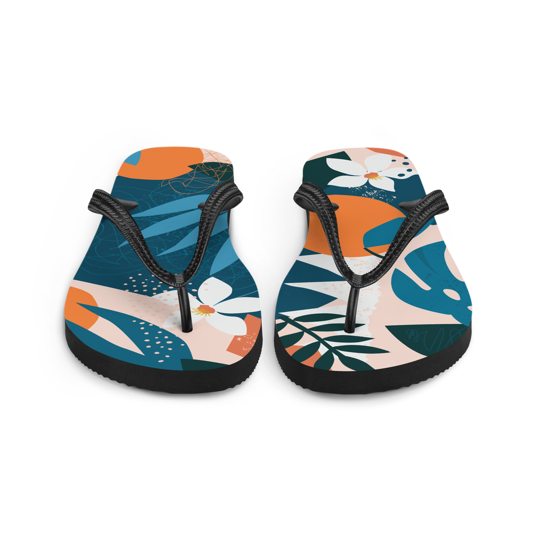 Valantomode | Women's Tropical Citrus Beach Flip-Flops