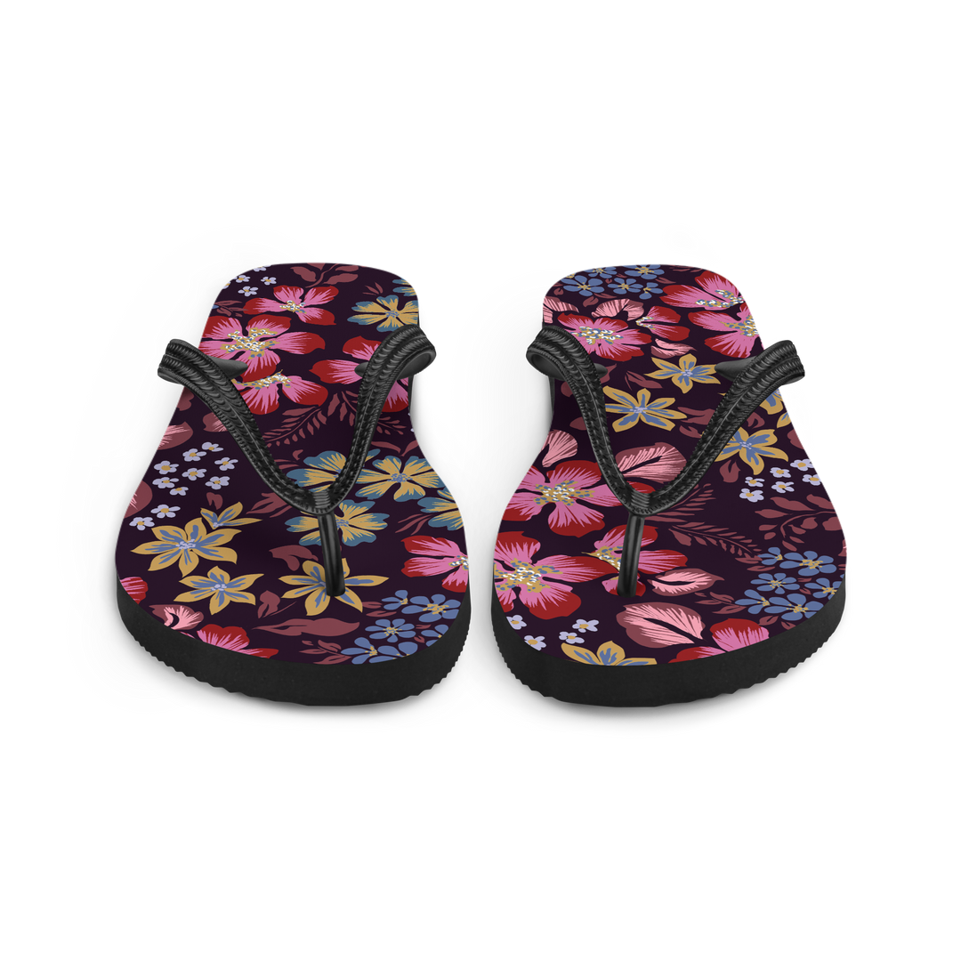 Valantomode | Women's Floral Garden Flip-Flops - Summer Sandals