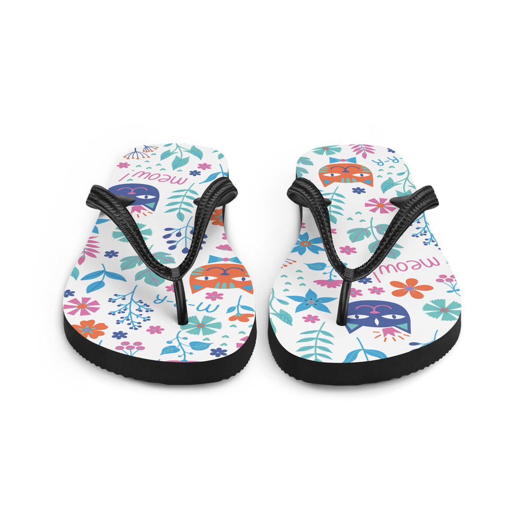 Valantomode | Women's Kitten Flip-Flops — Cute Garden Summer Sandals