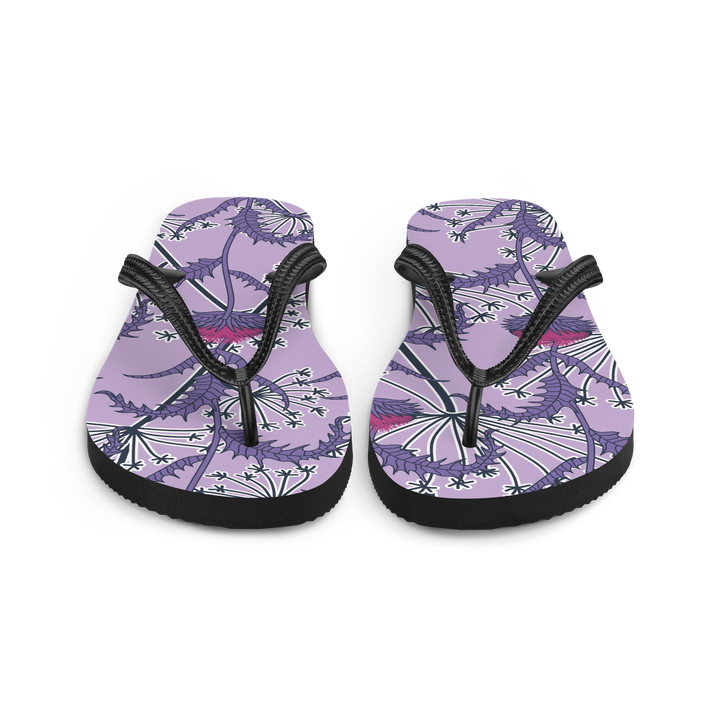Valantomode | Women's Floral Flip-Flops - Thistle Bloom Sandals