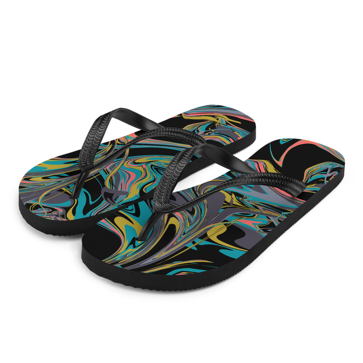 Valantomode | Women's Electric Swirl Beach Flip-Flops