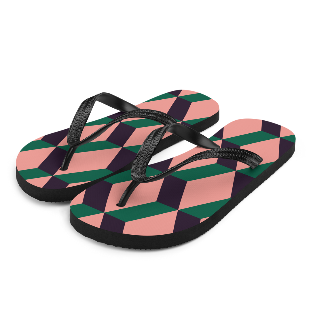 Valantomode | Women's Geometric Flip-Flops - Beach Comfort Sandals