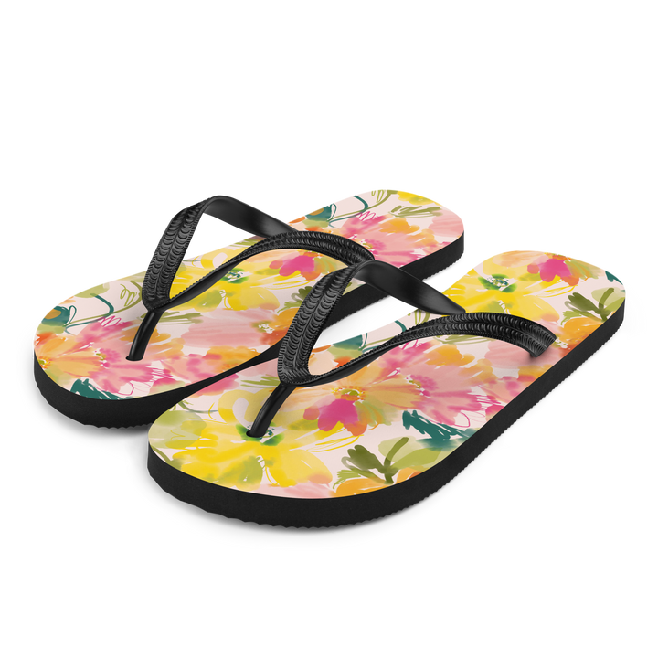 Valantomode | Women's Blossom Joy Floral Beach Flip-Flops