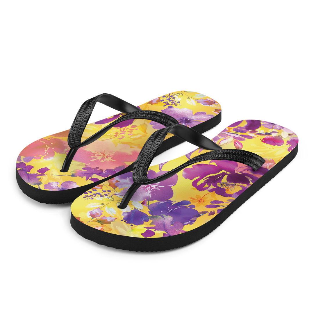Valantomode | Women's Floral Sunrise Flip-Flops