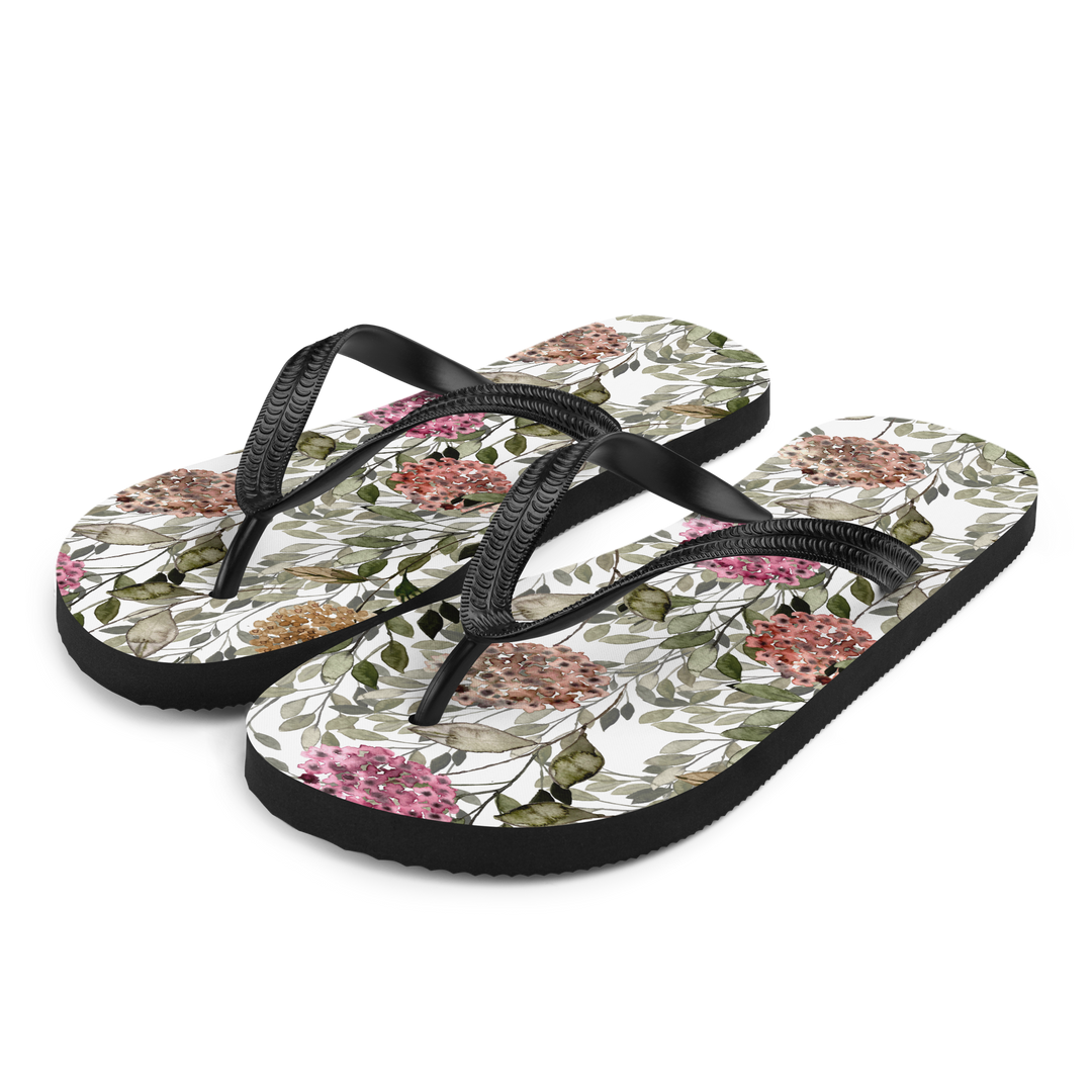 Valantomode | Women's Floral Flip-Flops - Cushioned Beach Sandals