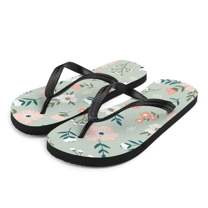 Valantomode | Women's Garden Floral Flip-Flops - Cushioned Comfort