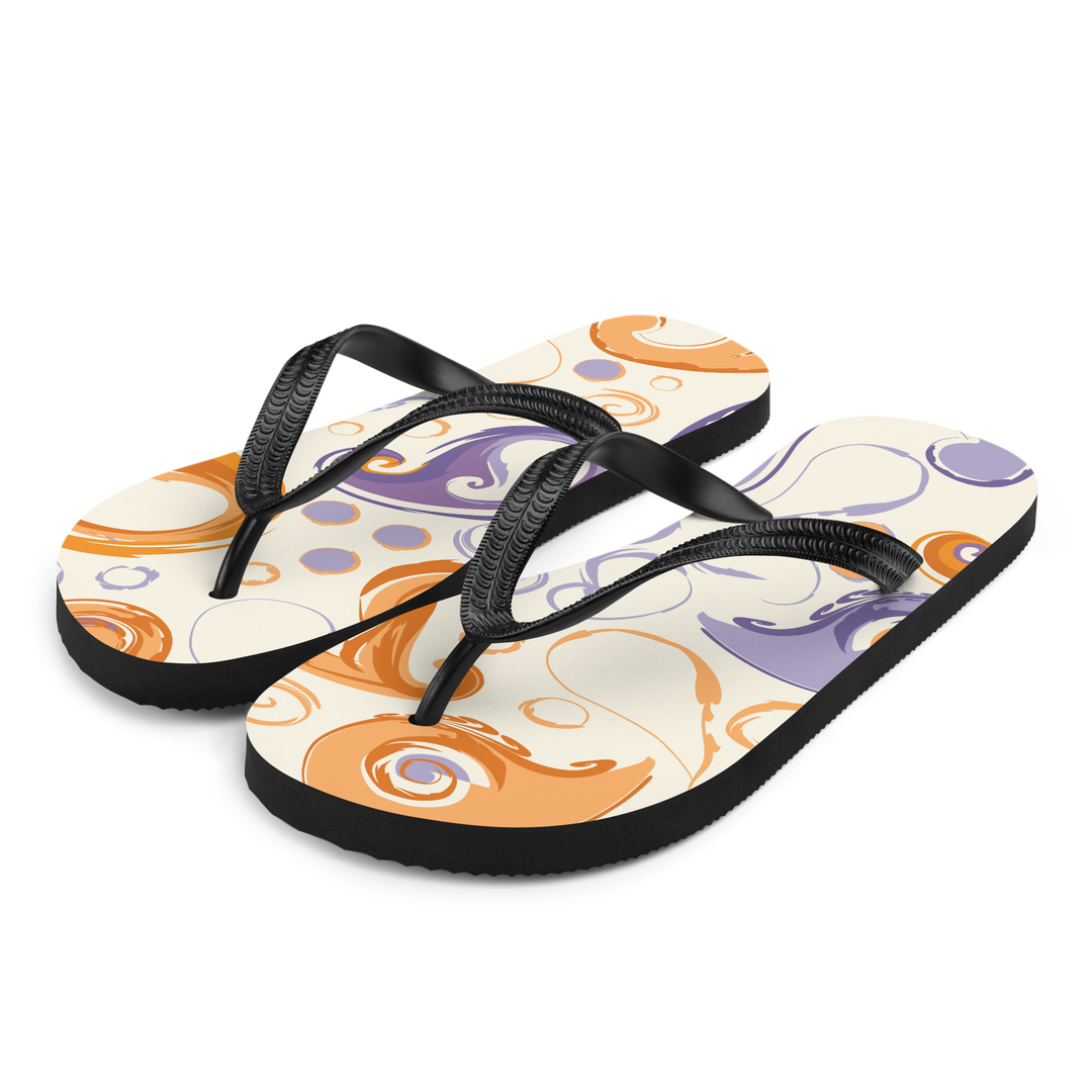 Valantomode | Women's Sunset Swirl Comfort Beach Flip-Flops