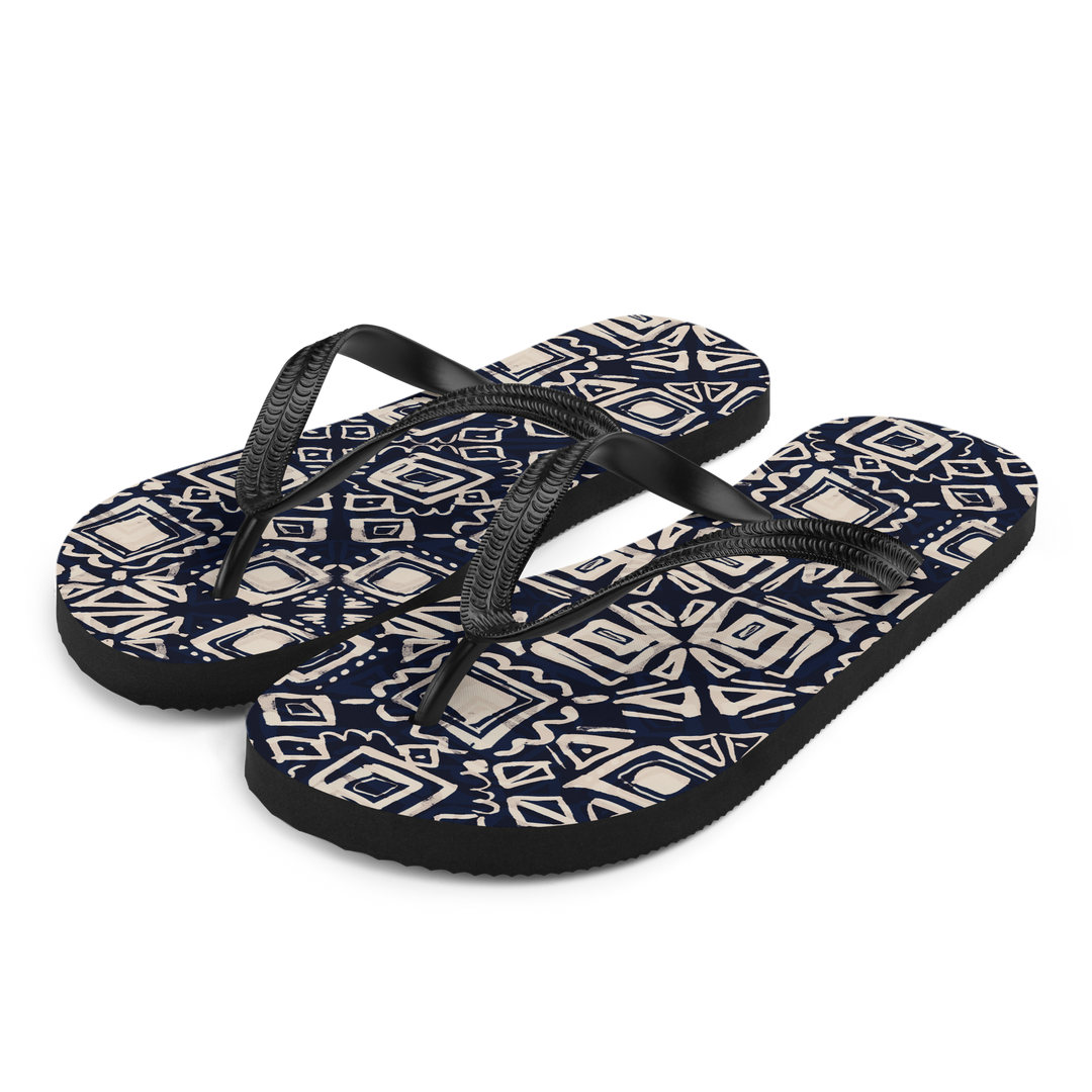 Valantomode | Women's Flip-Flops: Midnight Mosaic Beach Sandals