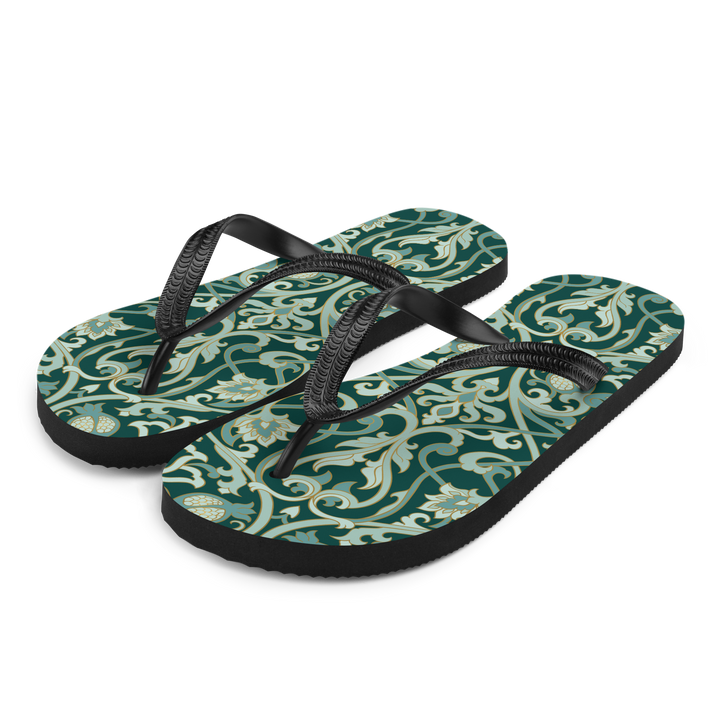 Valantomode | Women's Garden Lattice Flip-Flops Cushioned Summer Sandals