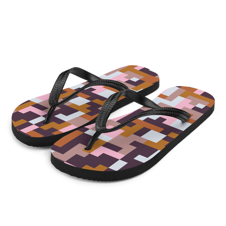 Valantomode | Women's Retro Mosaic Beach Flip-Flop Sandals