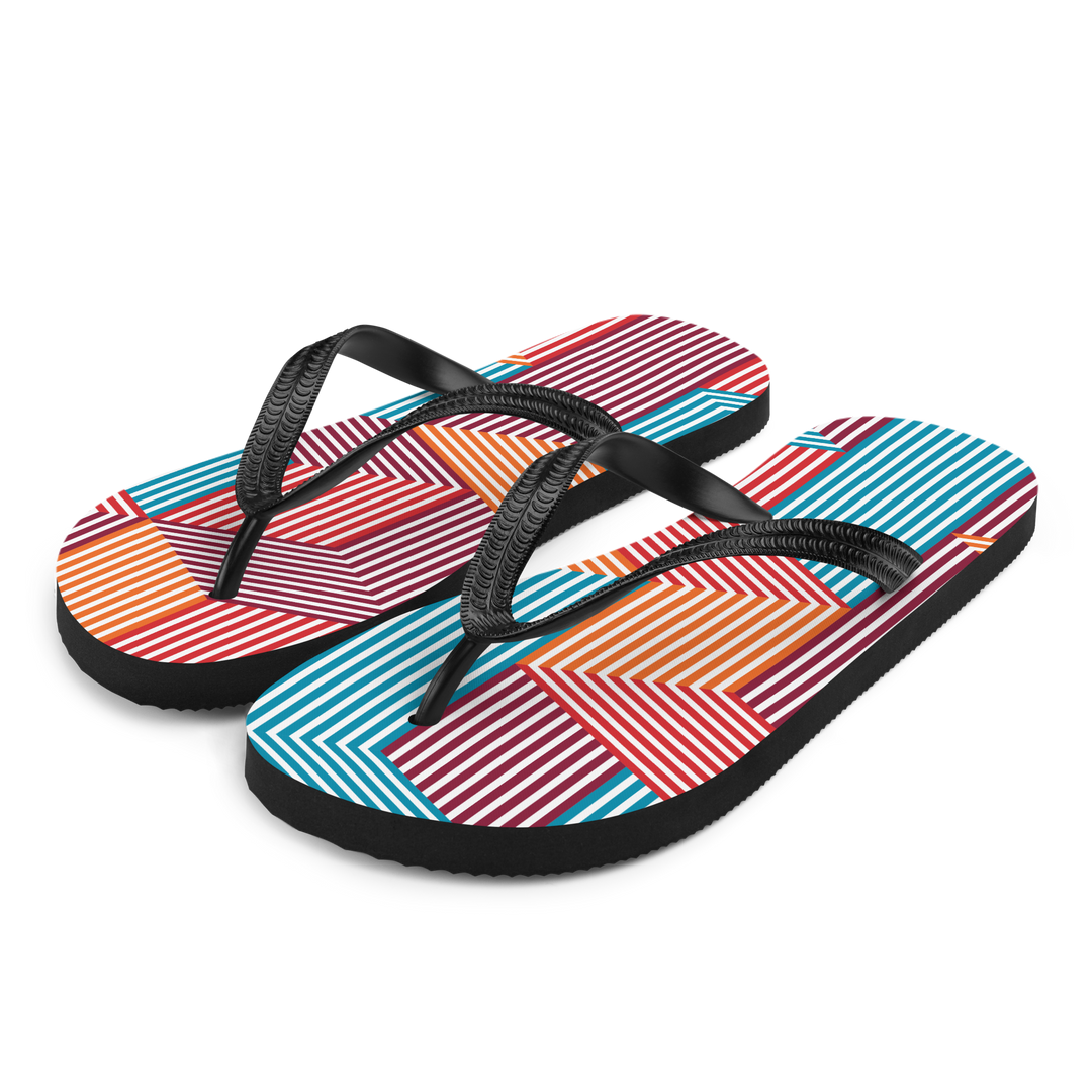 Valantomode | Women's Prism Flip-Flops - Colorful Beach Sandals