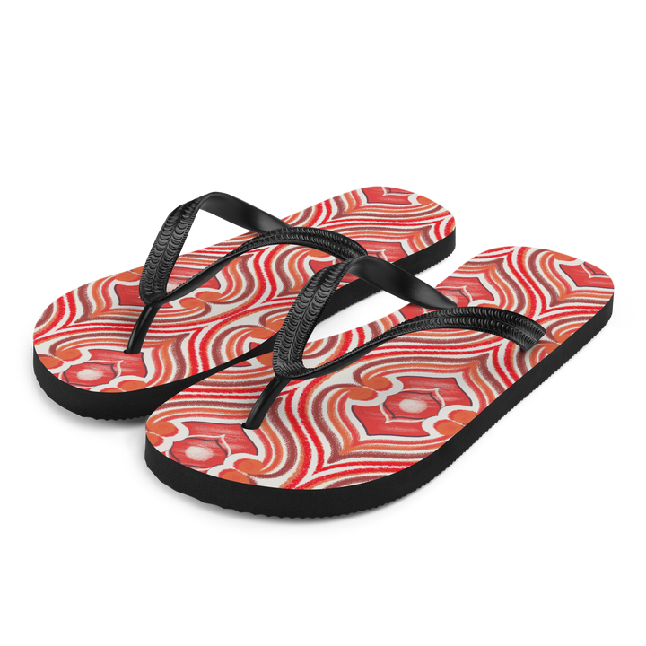Valantomode | Women's Fiesta Flame Flip-Flops - Beach Sandals