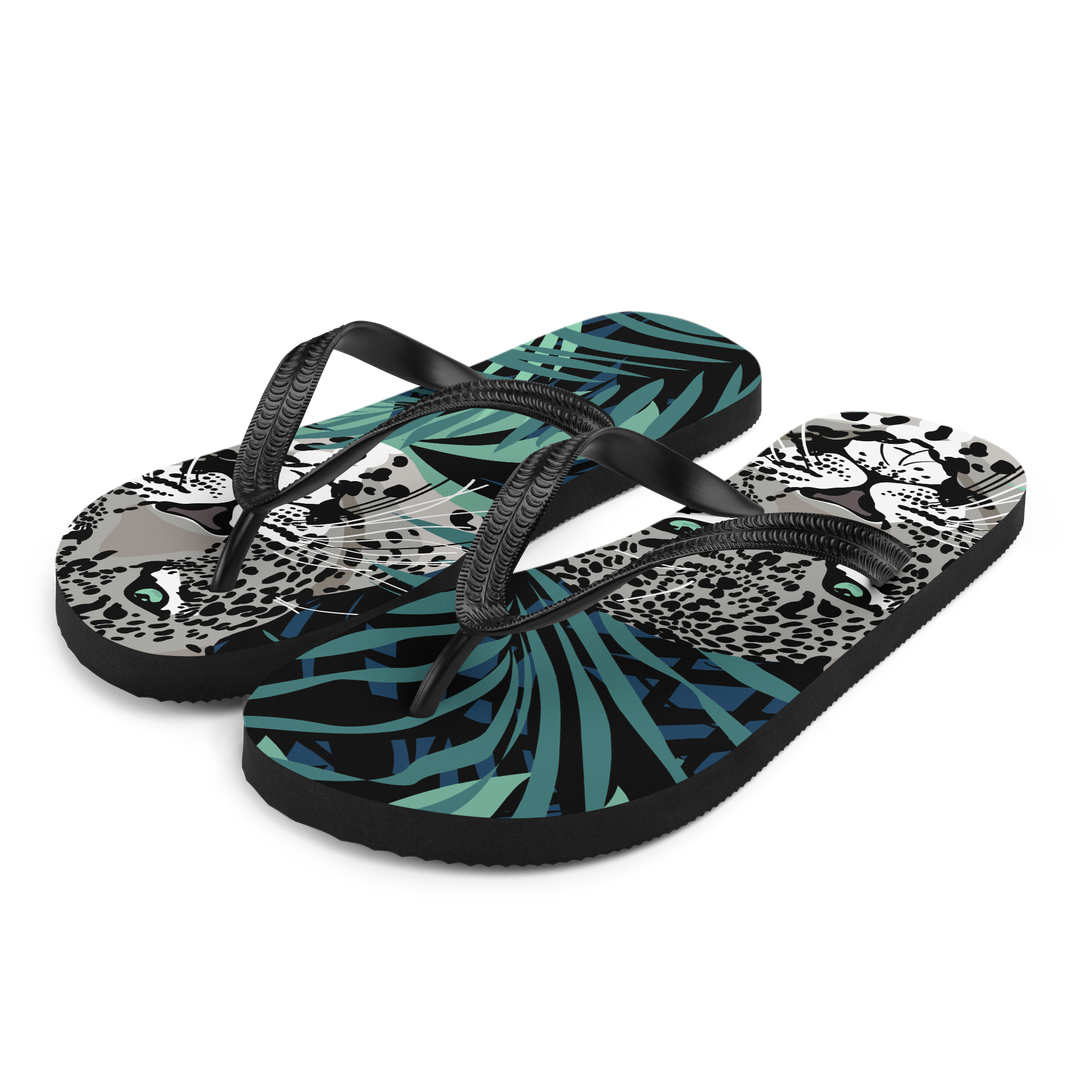 Valantomode | Women's Jungle Print Flip-Flops - Beach Sandals