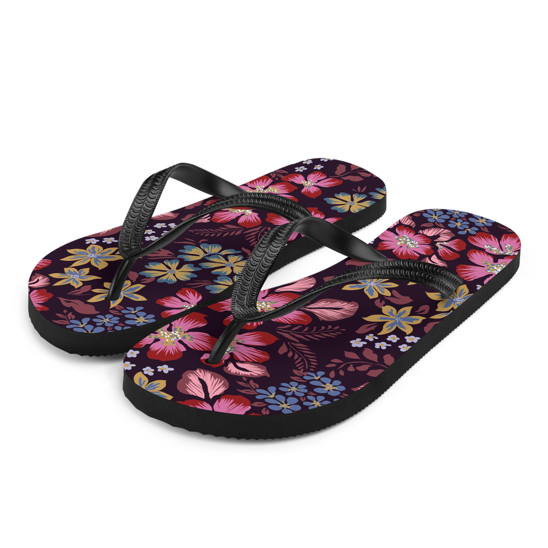 Valantomode | Women's Floral Garden Flip-Flops - Summer Sandals