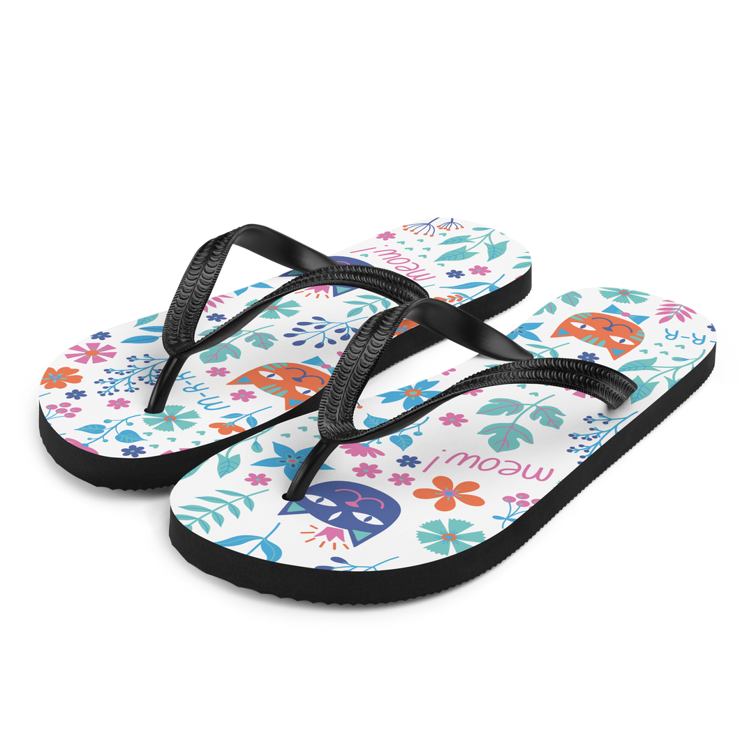 Valantomode | Women's Kitten Flip-Flops — Cute Garden Summer Sandals