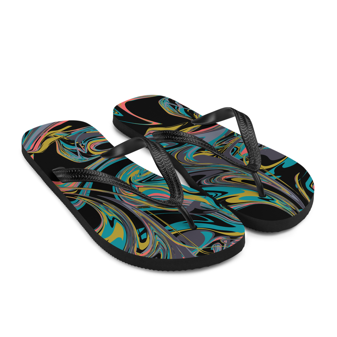 Valantomode | Women's Electric Swirl Beach Flip-Flops