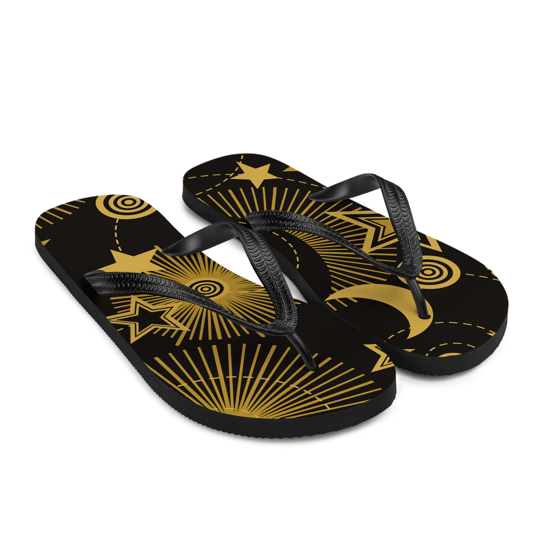 Valantomode | Women's Starlight Eclipse Metallic Flip-Flops