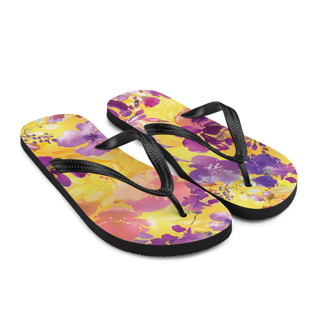 Valantomode | Women's Floral Sunrise Flip-Flops