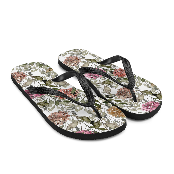 Valantomode | Women's Floral Flip-Flops - Cushioned Beach Sandals