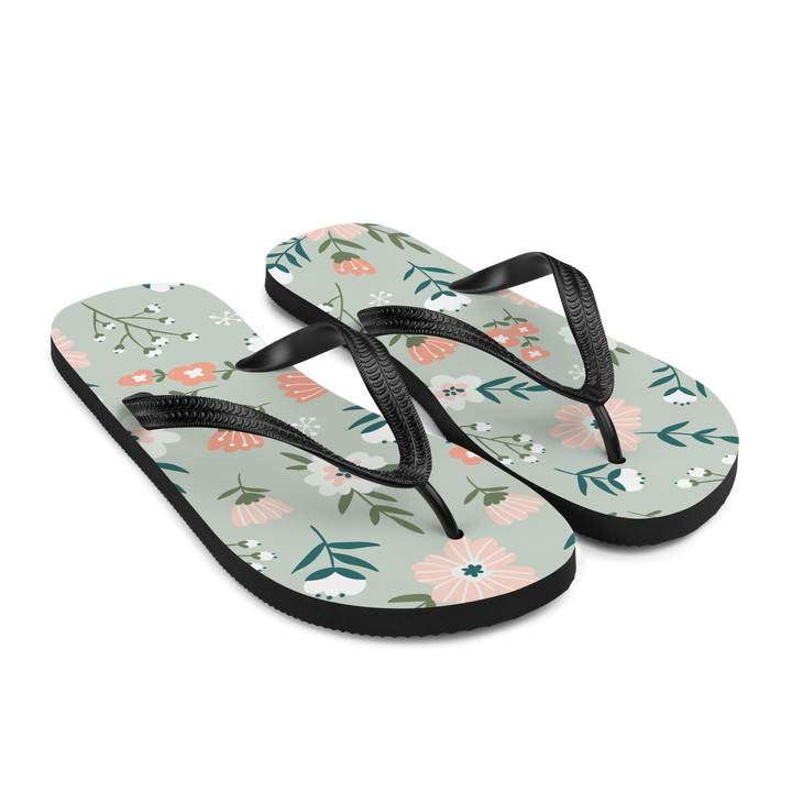 Valantomode | Women's Garden Floral Flip-Flops - Cushioned Comfort