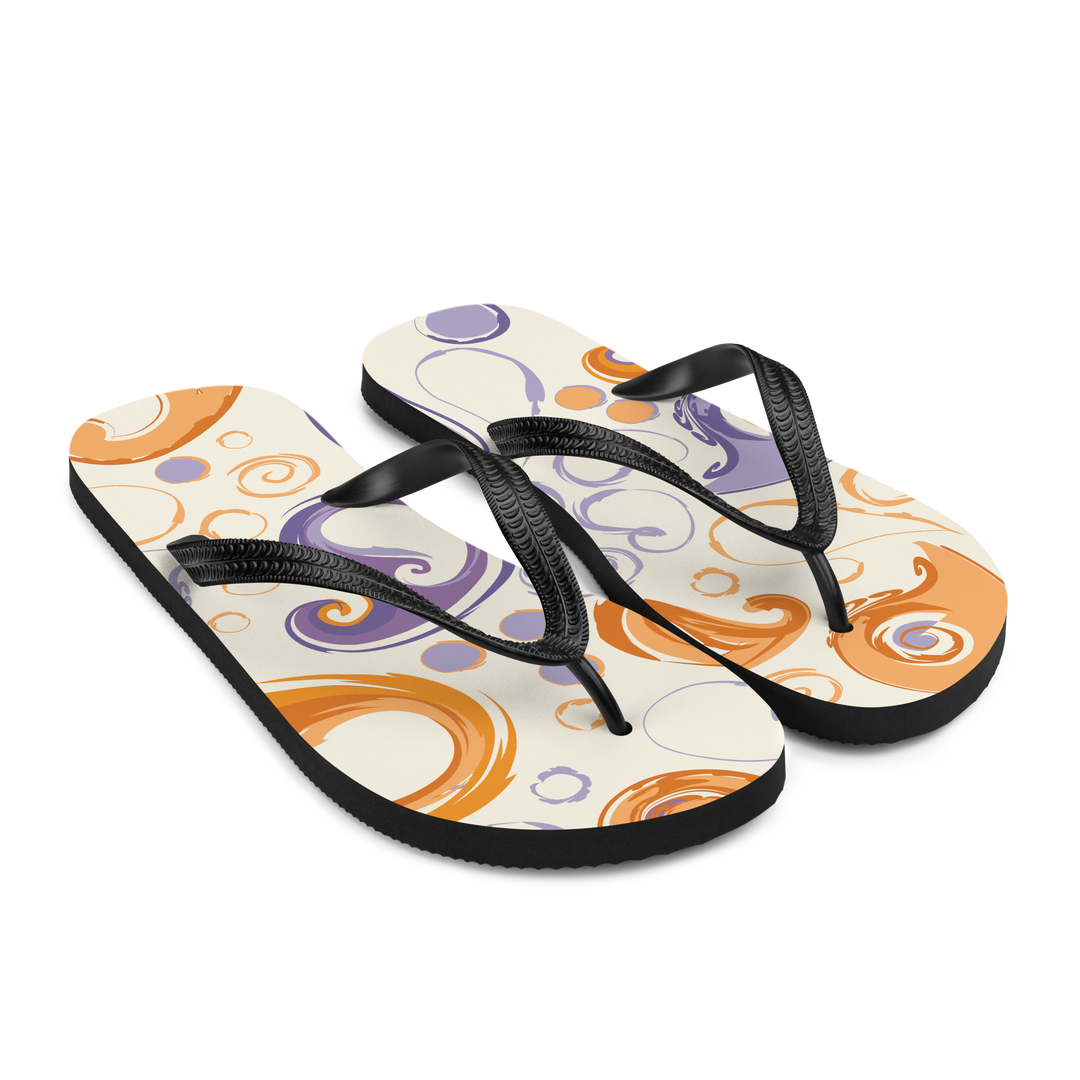 Valantomode | Women's Sunset Swirl Comfort Beach Flip-Flops