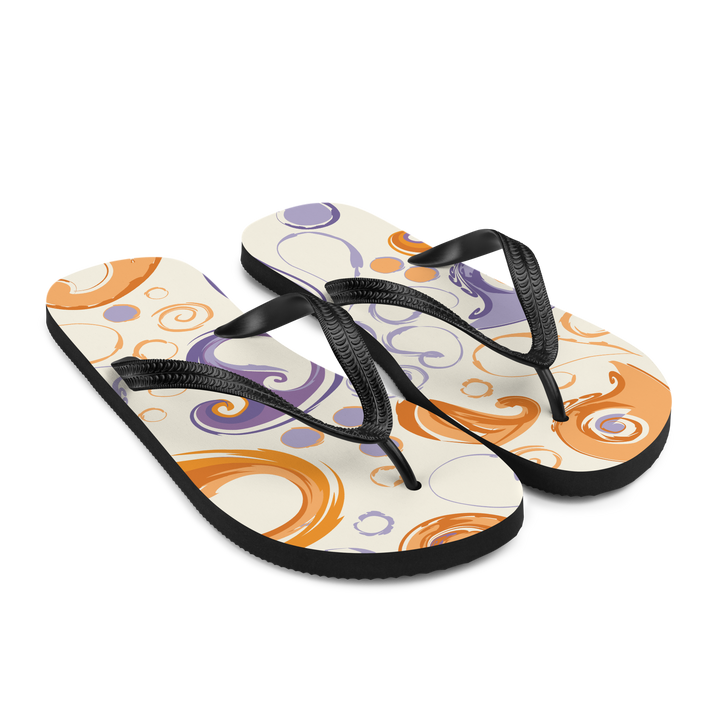 Valantomode | Women's Sunset Swirl Comfort Beach Flip-Flops