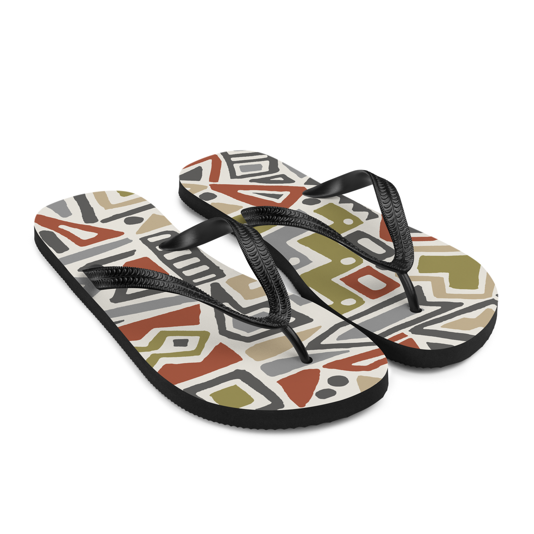 Valantomode | Women's Tribal Beach Flip-Flops - Comfortable Sandals